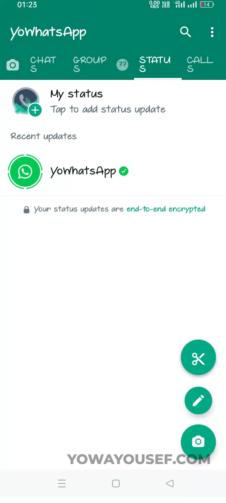 Changed Font Style in YoWhatsApp